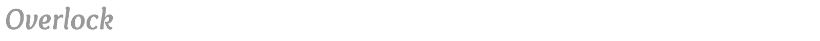 Overlock font preview